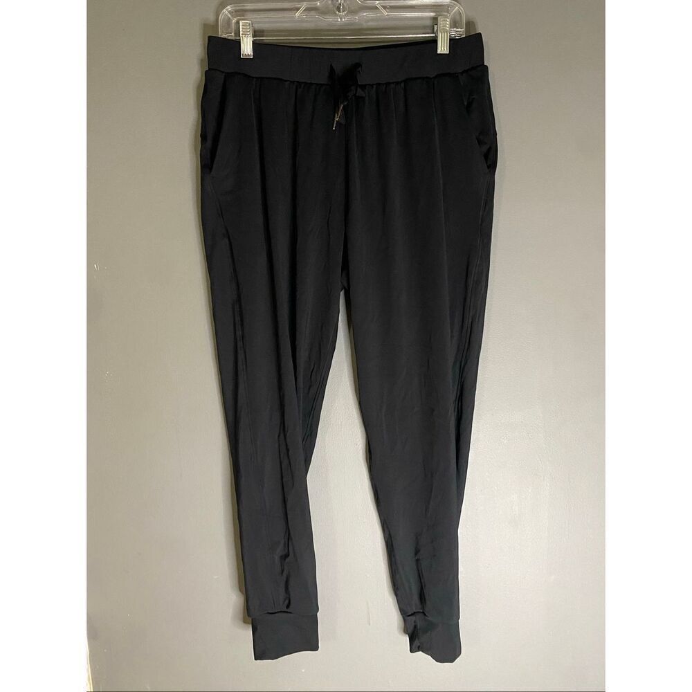 Libin Black Jogger Stretch Sweatpants With Pockets Size Large